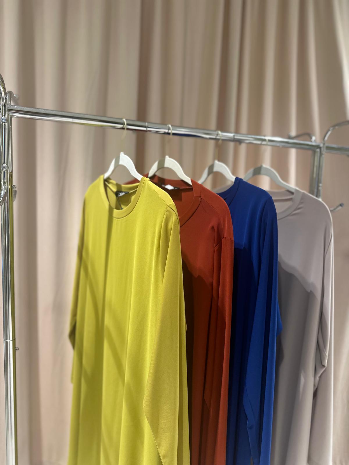 Plus Size Two-Piece Set with Tulle Detail Top (Long) – Fatma Danışman