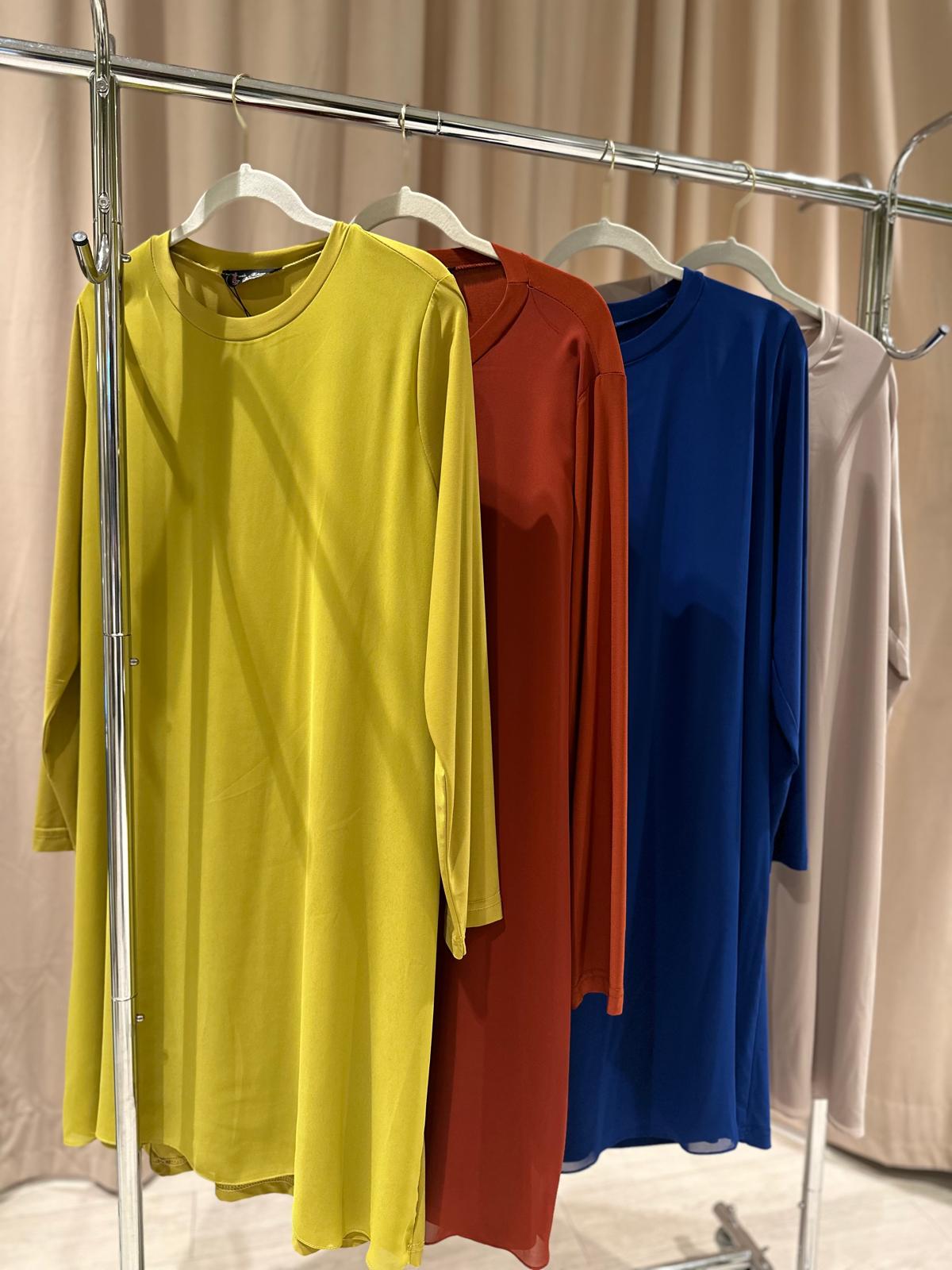 Plus Size Two-Piece Set with Tulle Detail Top (Long) – Fatma Danışman