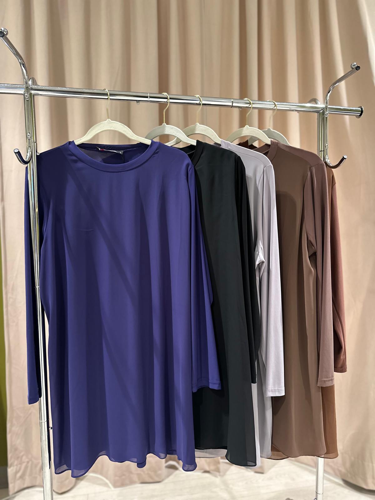 Plus Size Two-Piece Set with Tulle Detail Top (Short) – Fatma Danışman