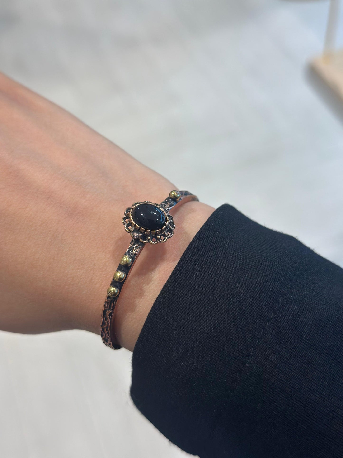 Handmade Copper Bracelet Ring Set– Adjustable Minimalist Bangle/Ring