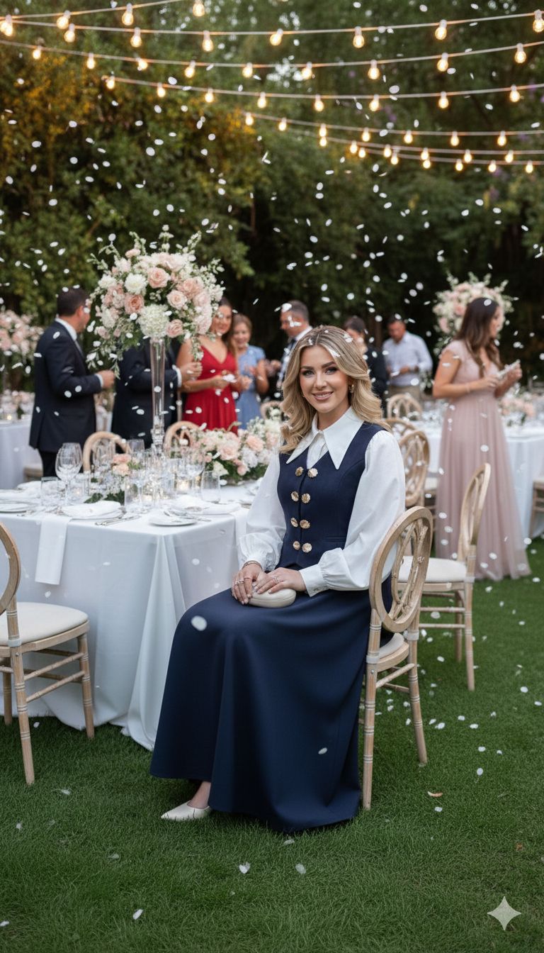 Qashe 3 Piece Skirt Vest Set