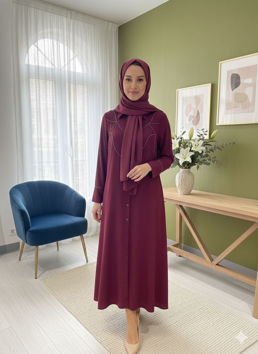 New Collection Linen-Cotton Purple & Dark Red Shirt/Tunic