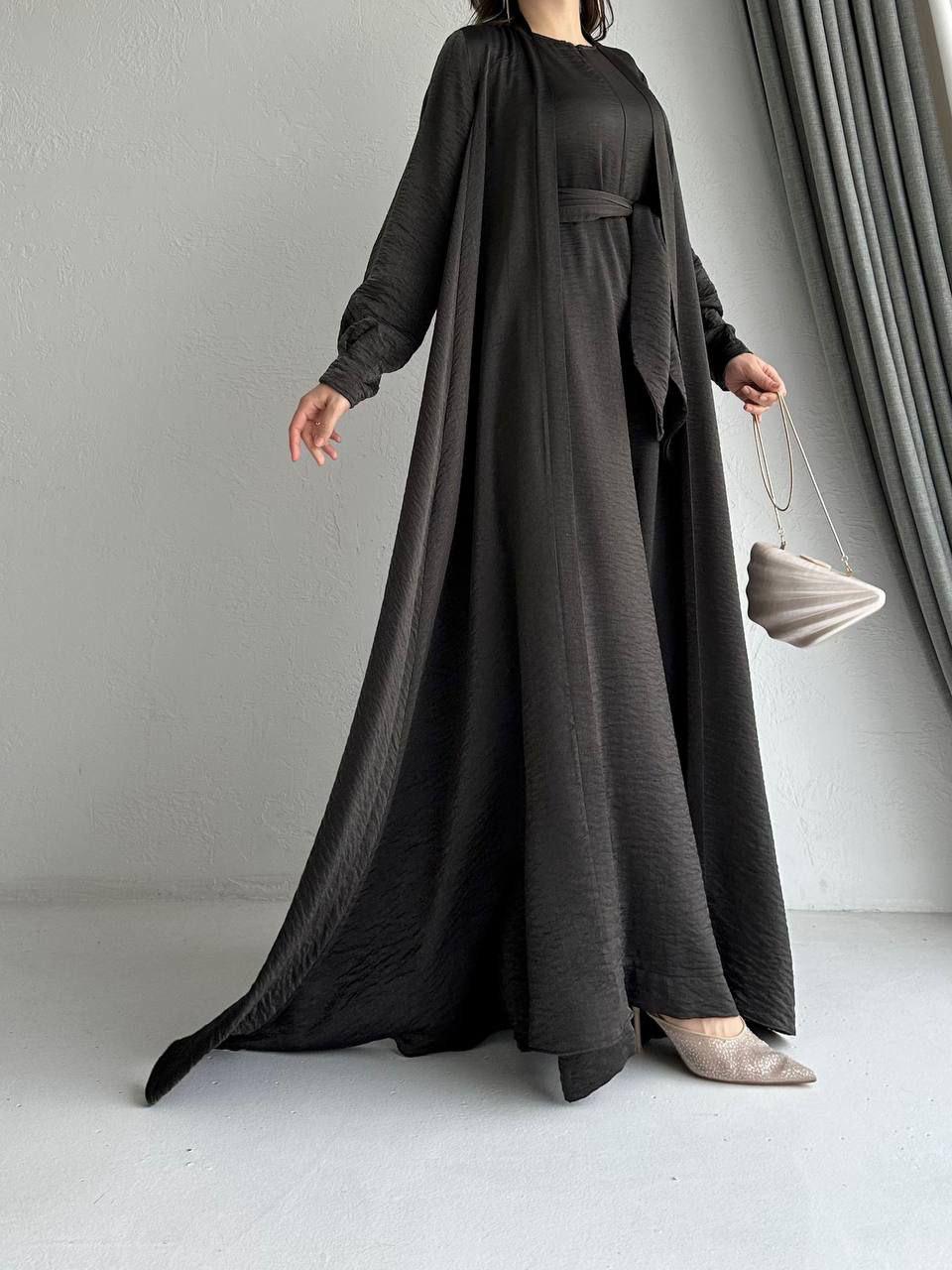 Two-Piece Abaya Jumpsuit Set