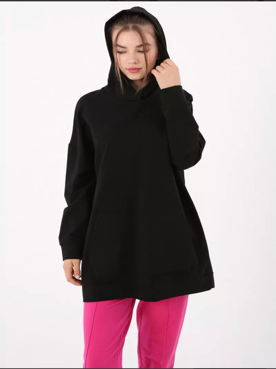 tunic cotton hoodie comfy daily