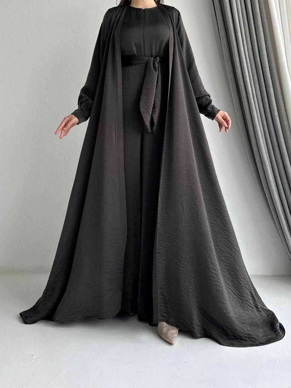 Two-Piece Abaya Jumpsuit Set