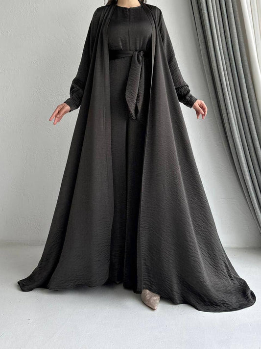 Two-Piece Abaya Jumpsuit Set