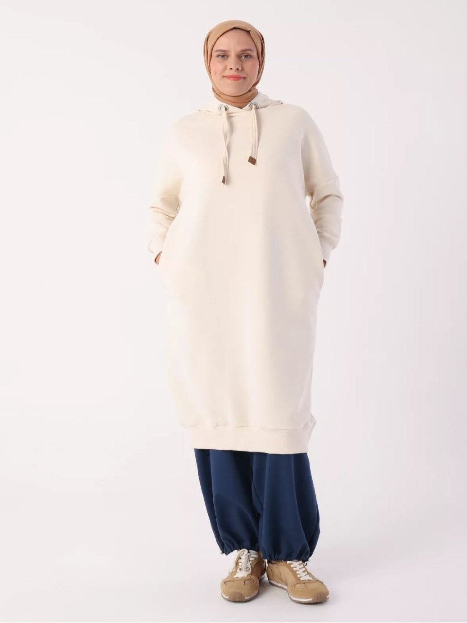 Blossom Collection Hooded Sweat Tunic With Pocket