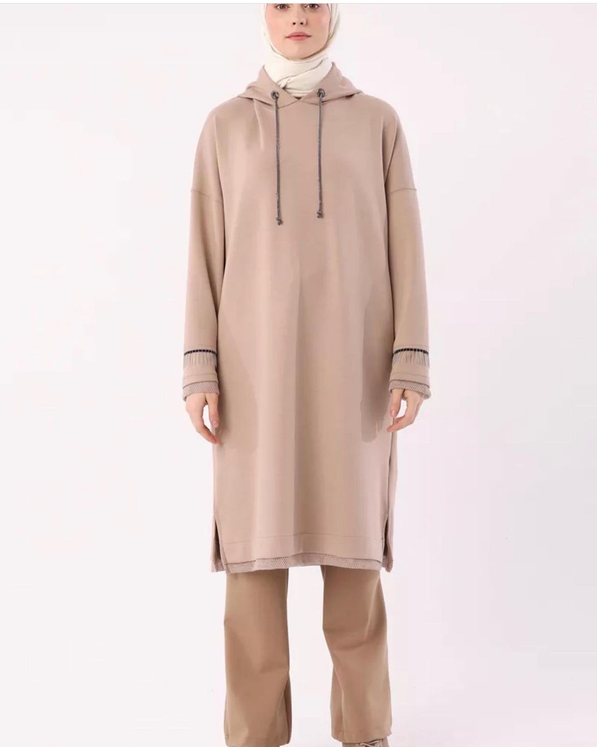 stylish modest hoodie tunic