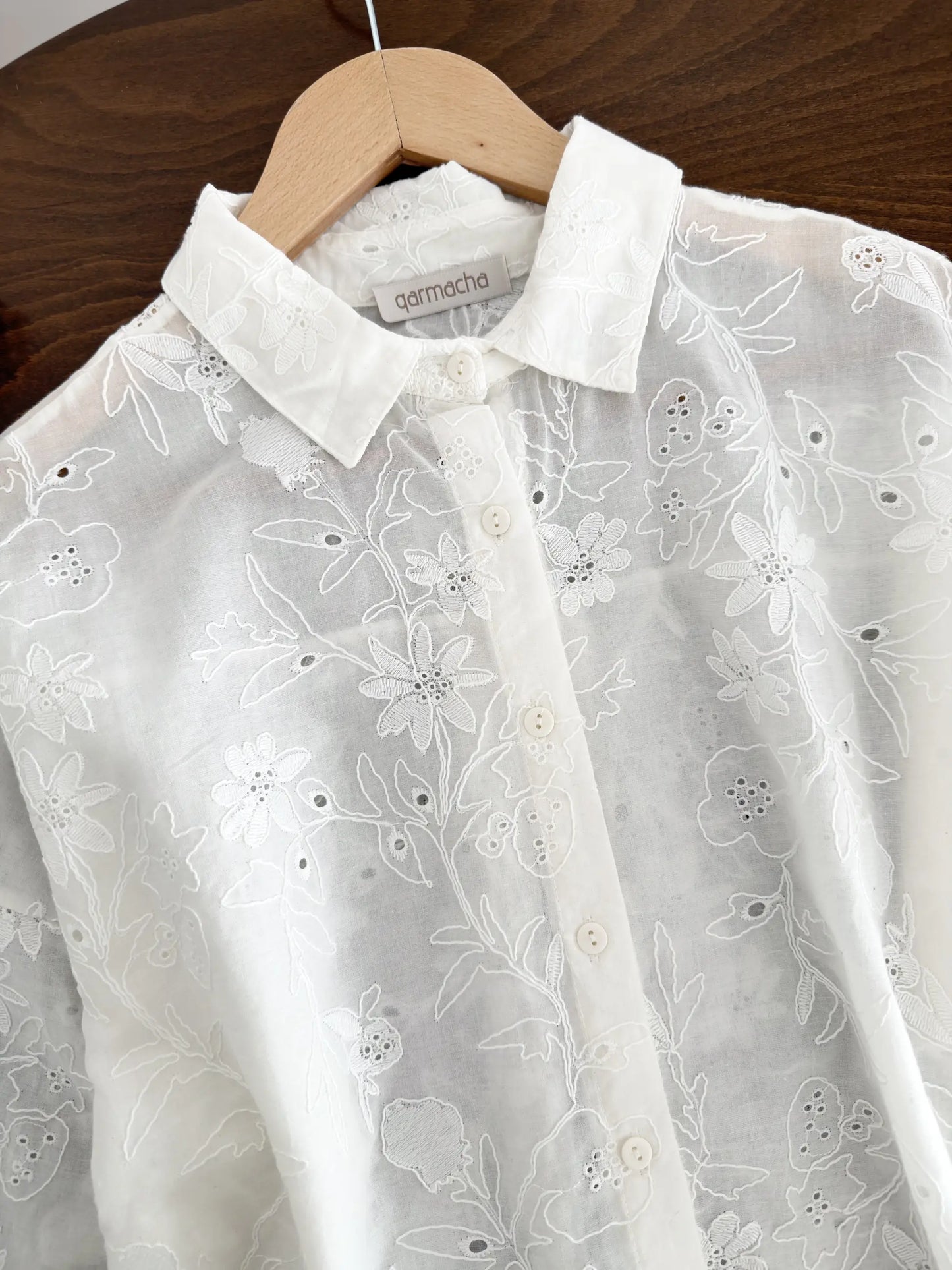 Floral Scalloped Tunic Shirt
