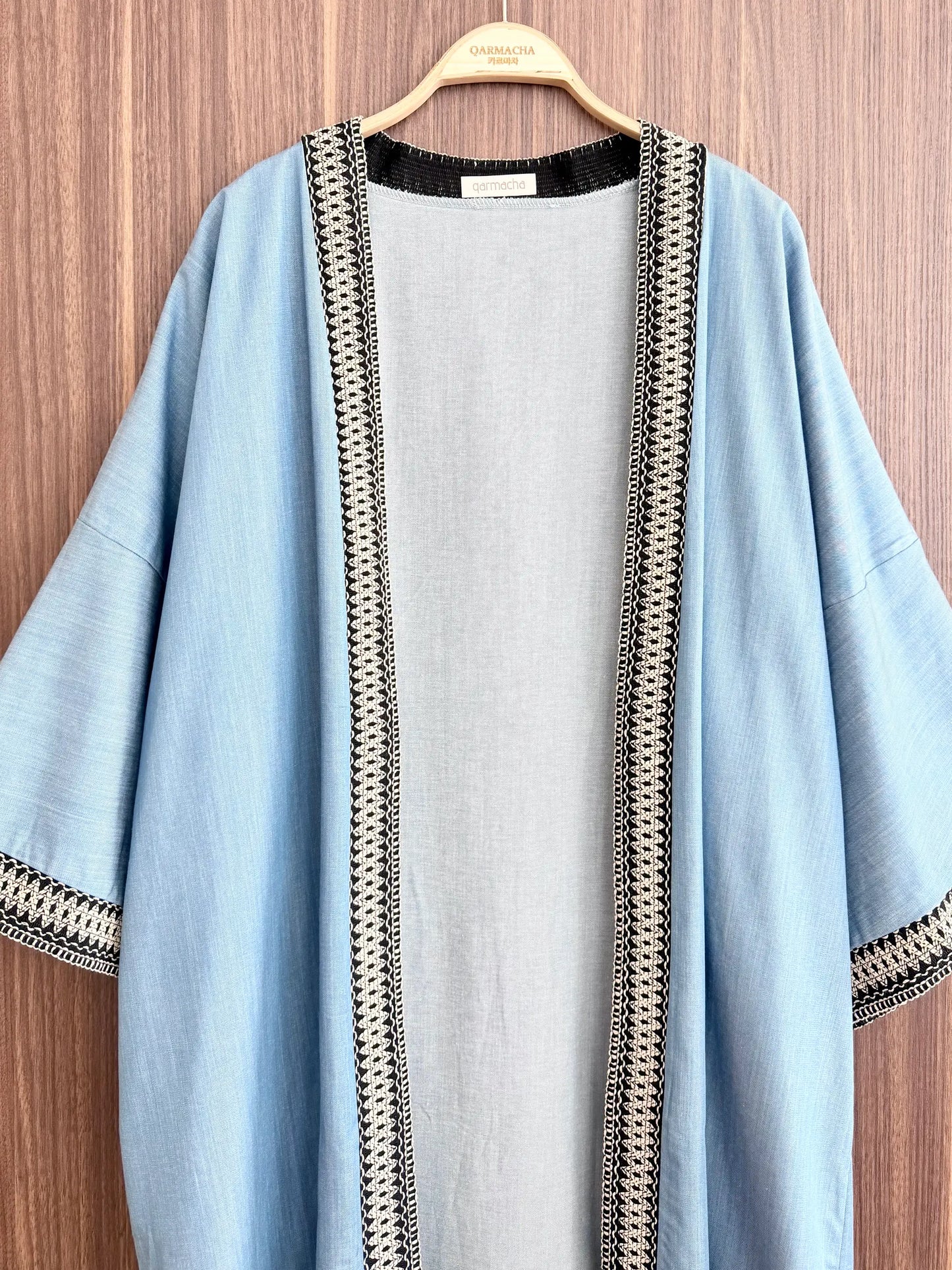Denim Look Kimono Abaya
