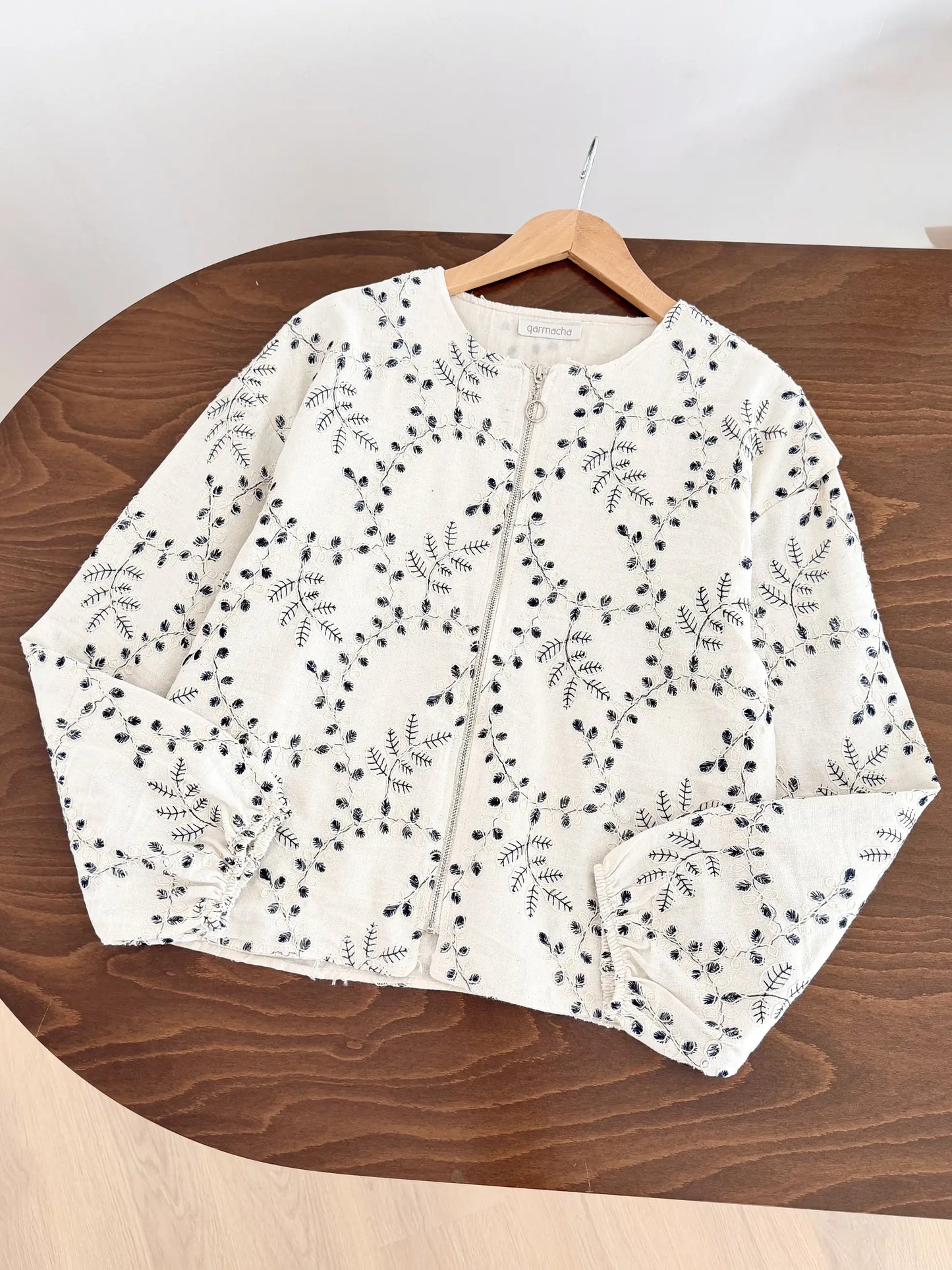 Ivy Embroidered Zip Jacket