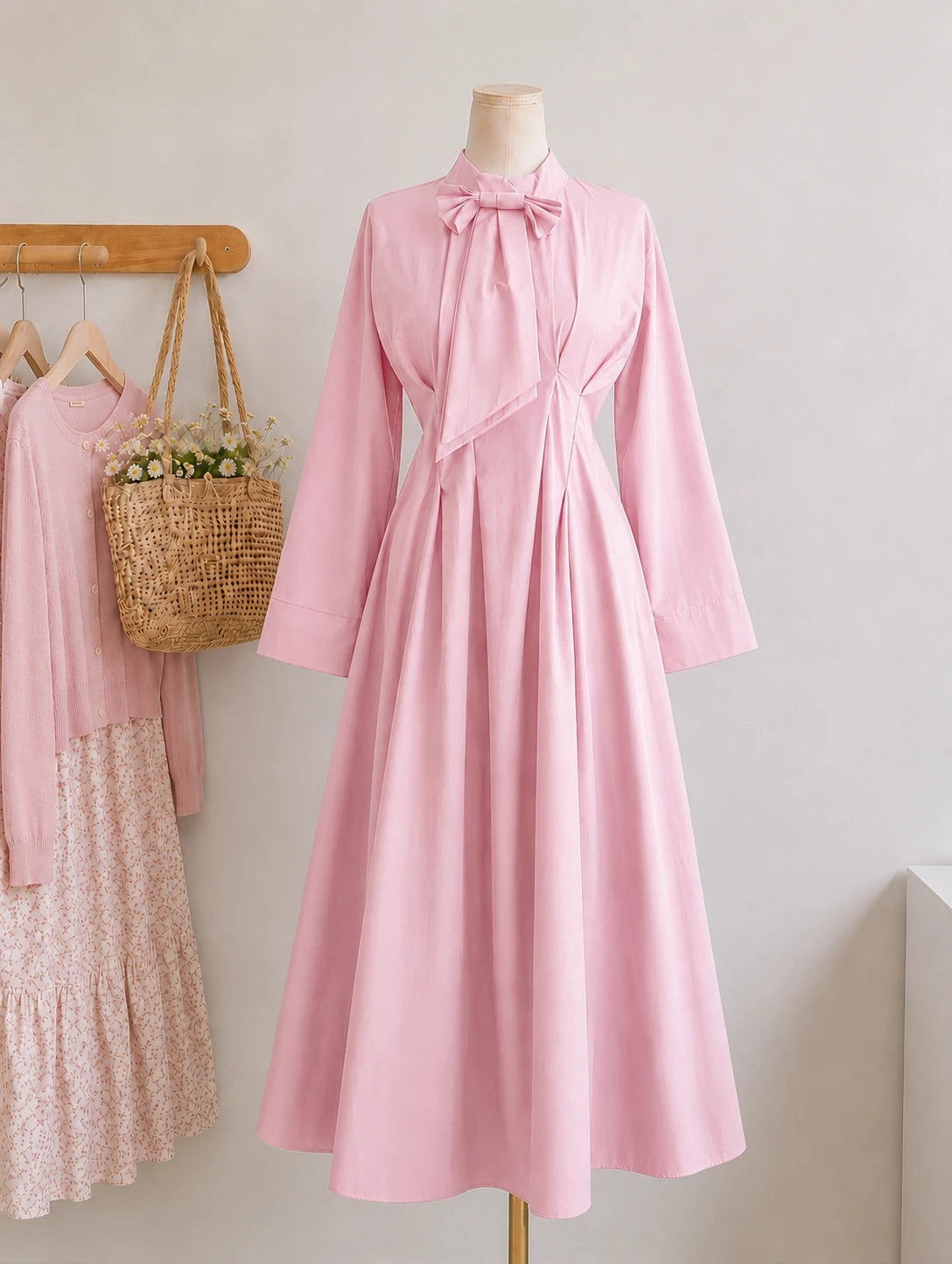 Scarf Neck Dress