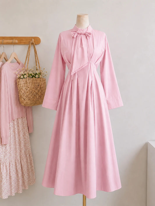 Scarf Neck Dress