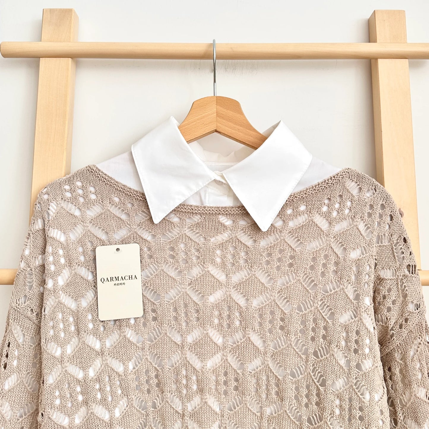 Patterned Eyelet Blouse