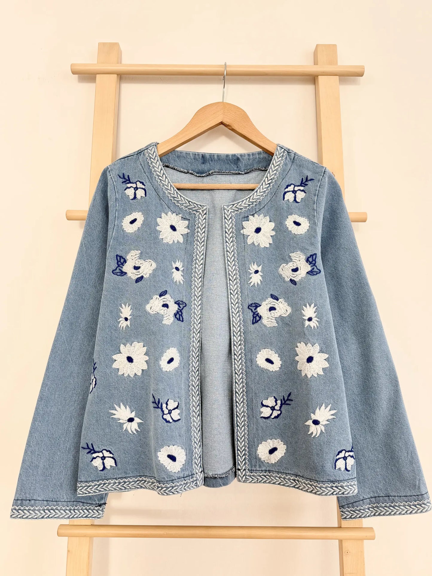 Daisy Embroidered Denim Jacket