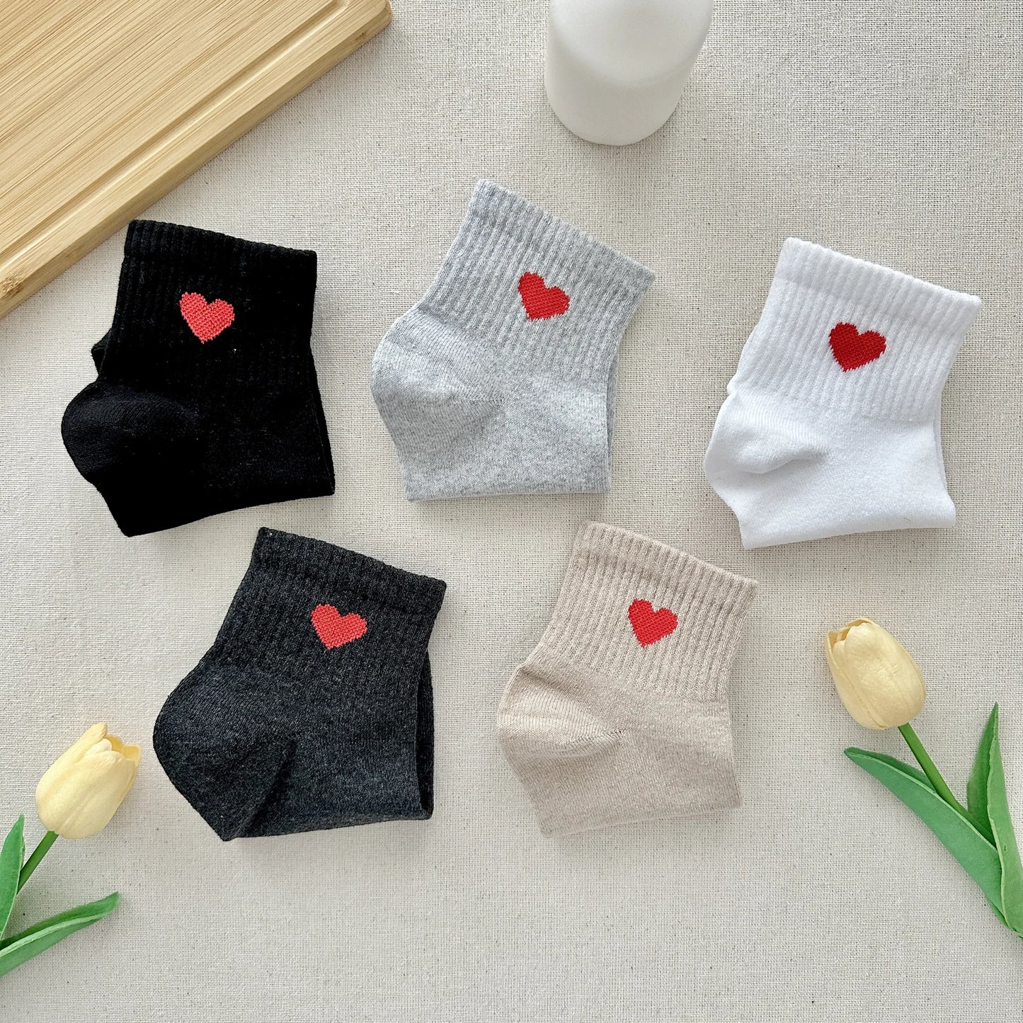 Heart Socks Set 5'Li