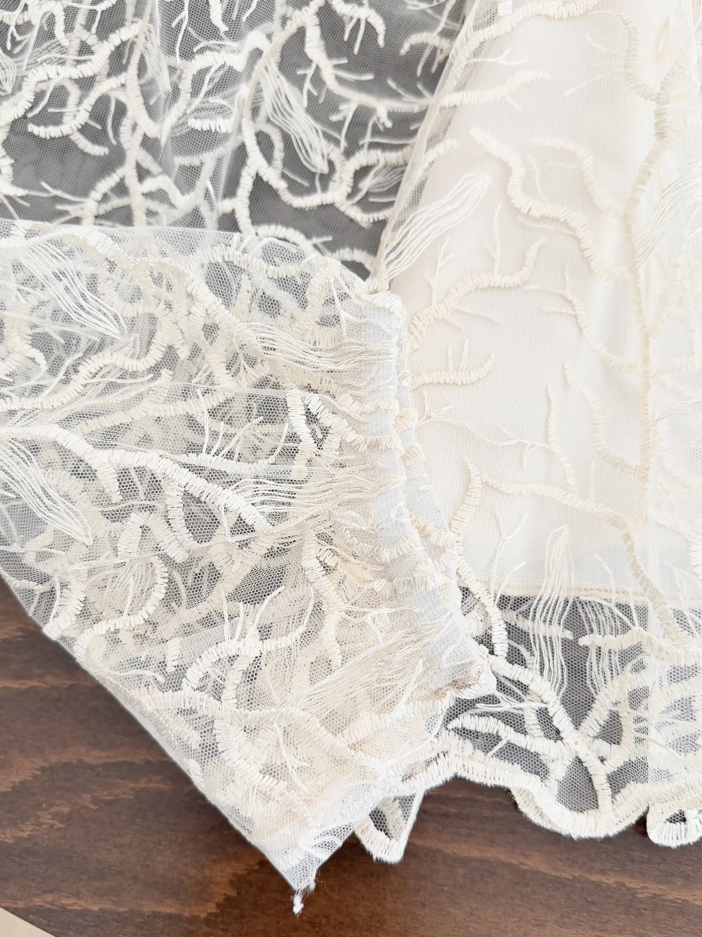 Embroidered Tulle Blouse