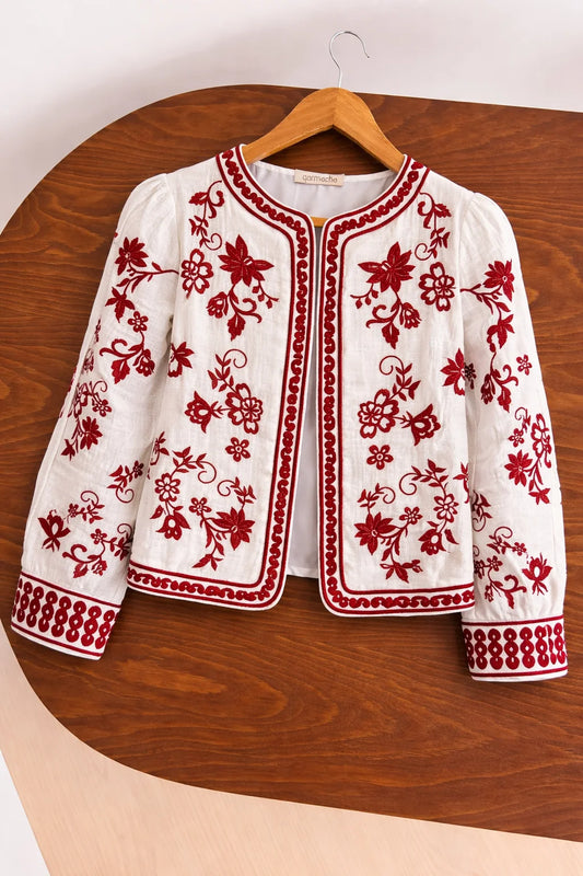Embroidered Muslin Jacket