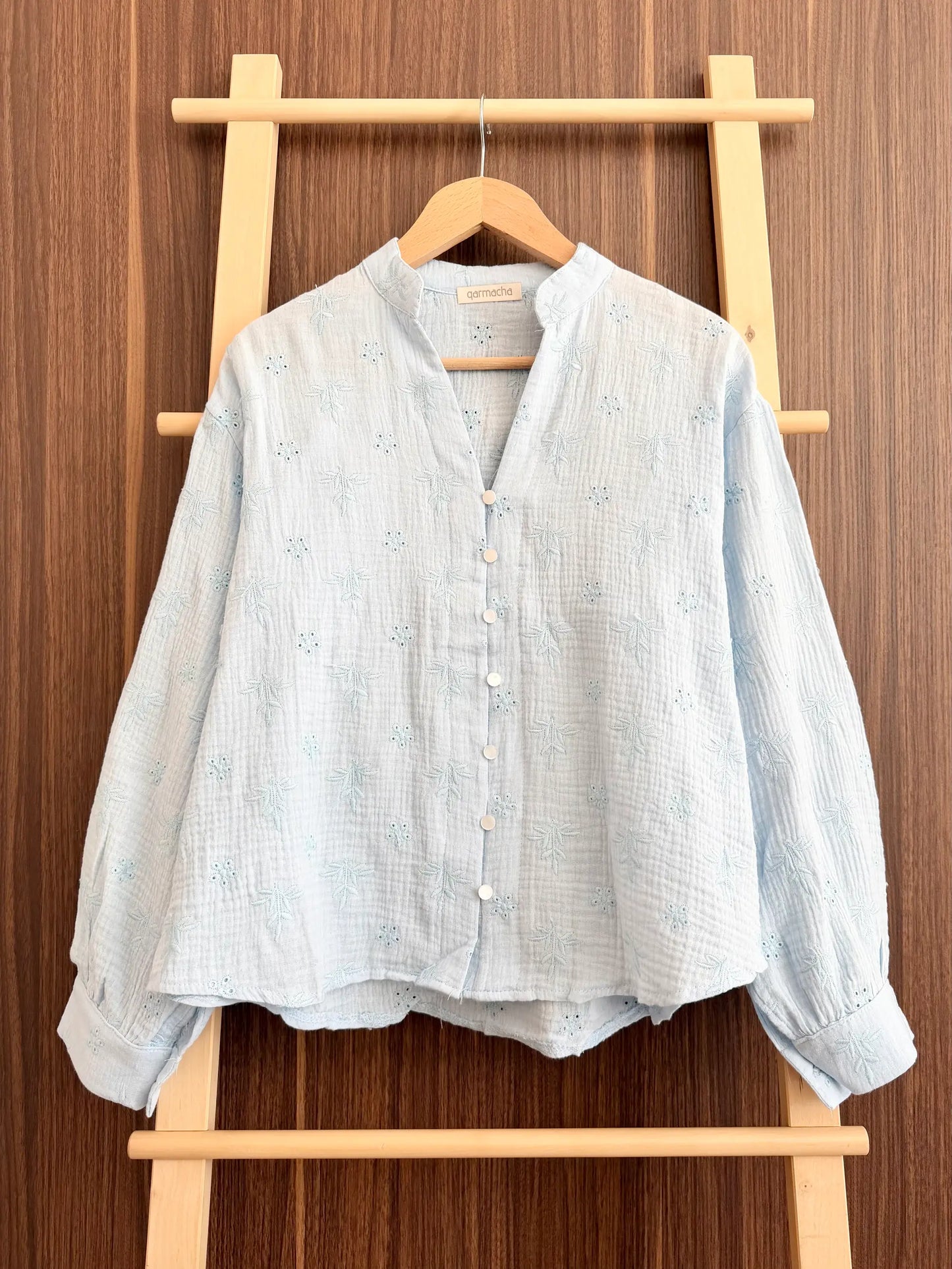 Embroidered Muslin Shirt
