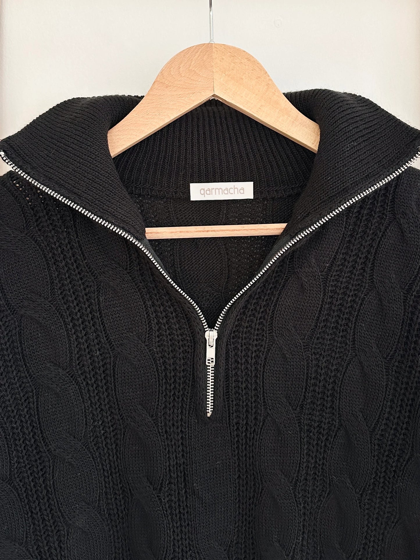 Ivy Pattern Zip Crop Sweater
