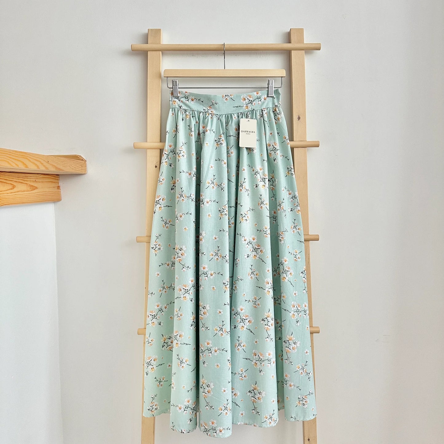 Mini Floral Poplin Gathered Skirt
