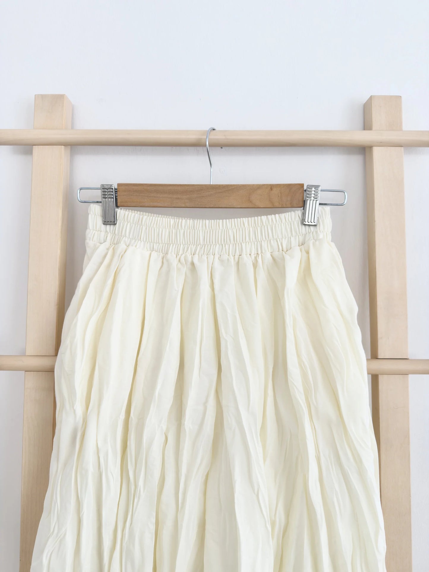 Crinkled Flared Skirt
