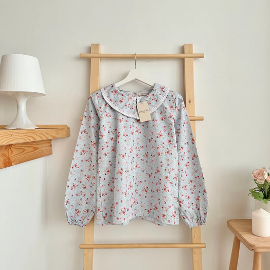 Collared Floral Patterned Shirt