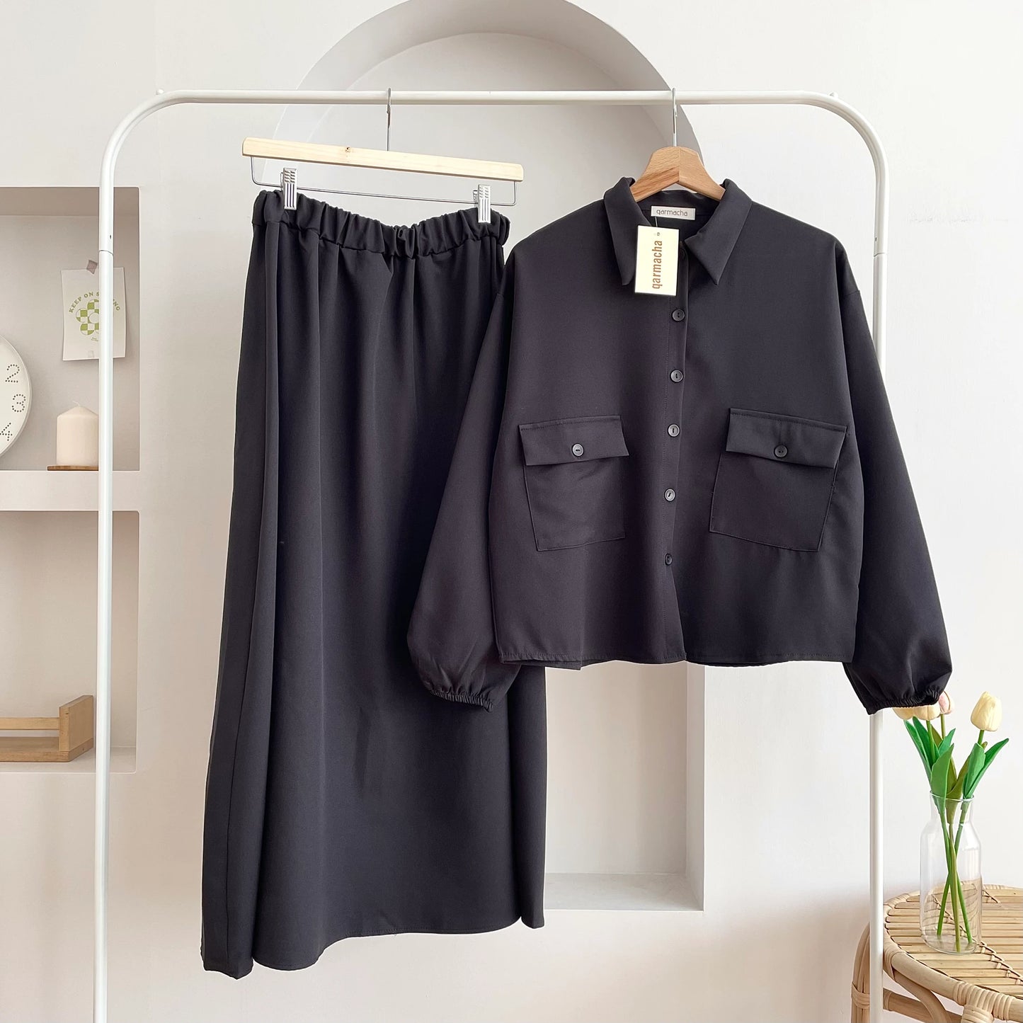 Two Pocket Skirted Set