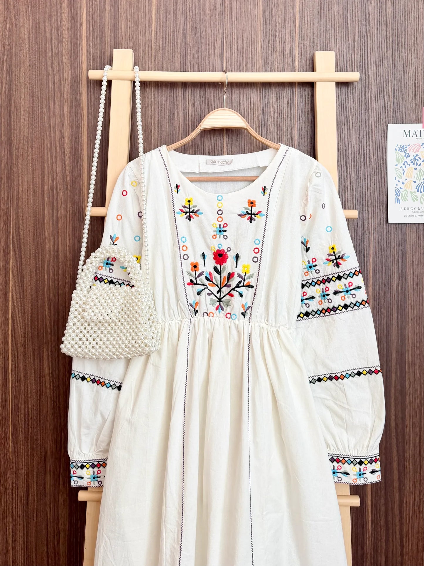 Floral Embroidered Midi Boy Dress