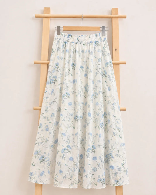 Floral Patterned Embroidered Skirt