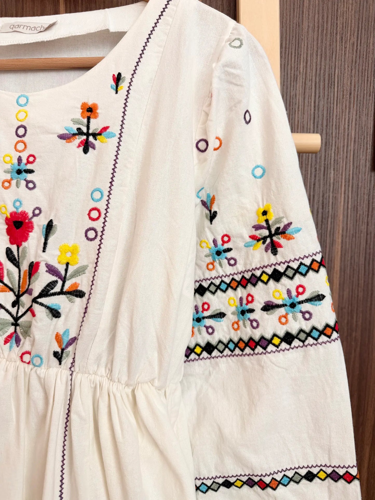 Floral Embroidered Midi Boy Dress
