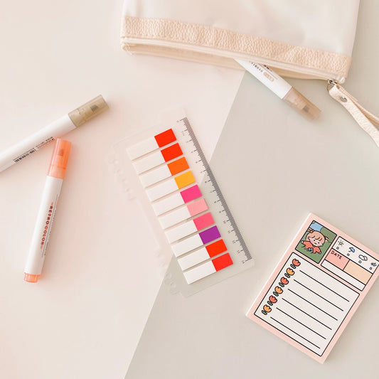 Red & White Tone 8 Color Index Sticker