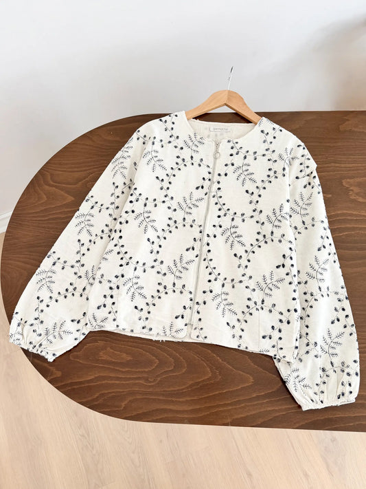 Ivy Embroidered Zip Jacket