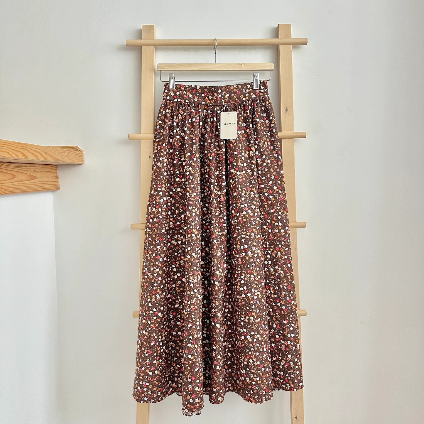 Mini Floral Poplin Gathered Skirt