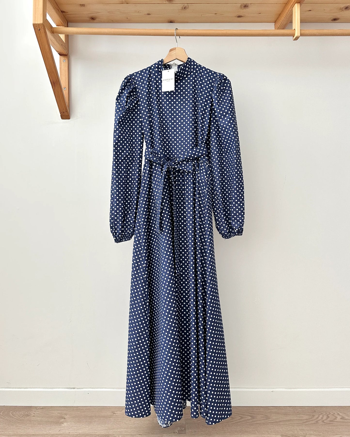 Balloon Sleeve Polka Dot Dress