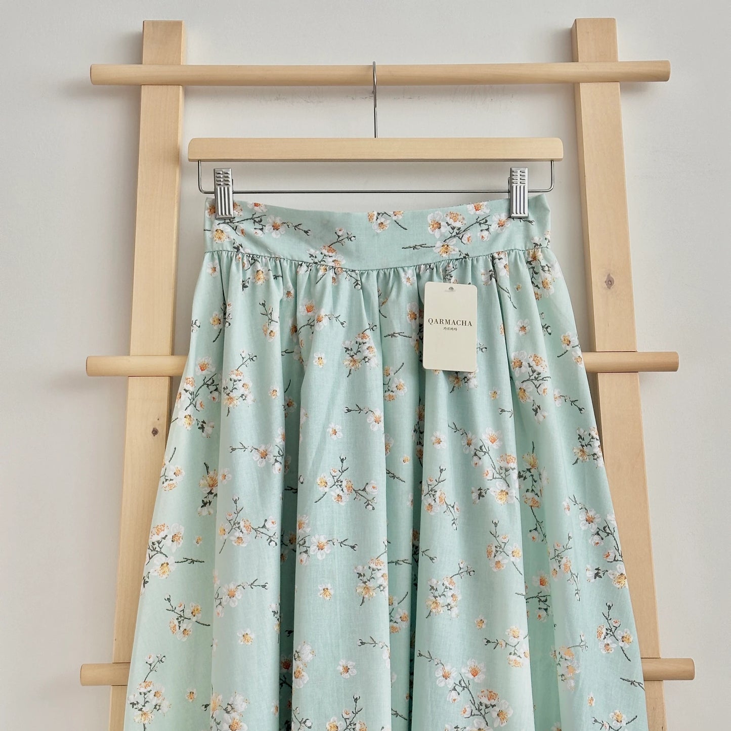 Mini Floral Poplin Gathered Skirt