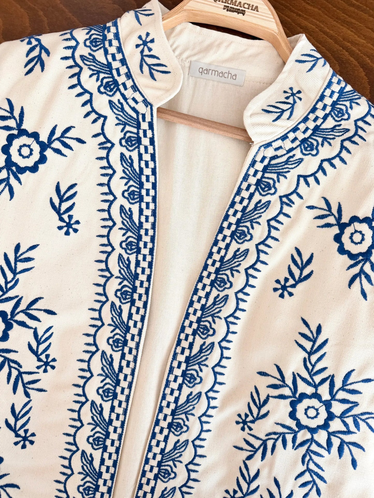 Imported Blue Embroidered Jacket