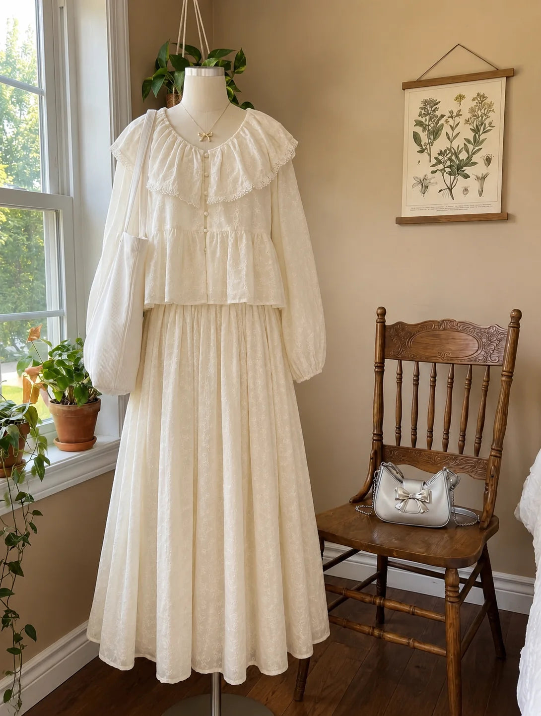 Romantic Vintage Skirted Set