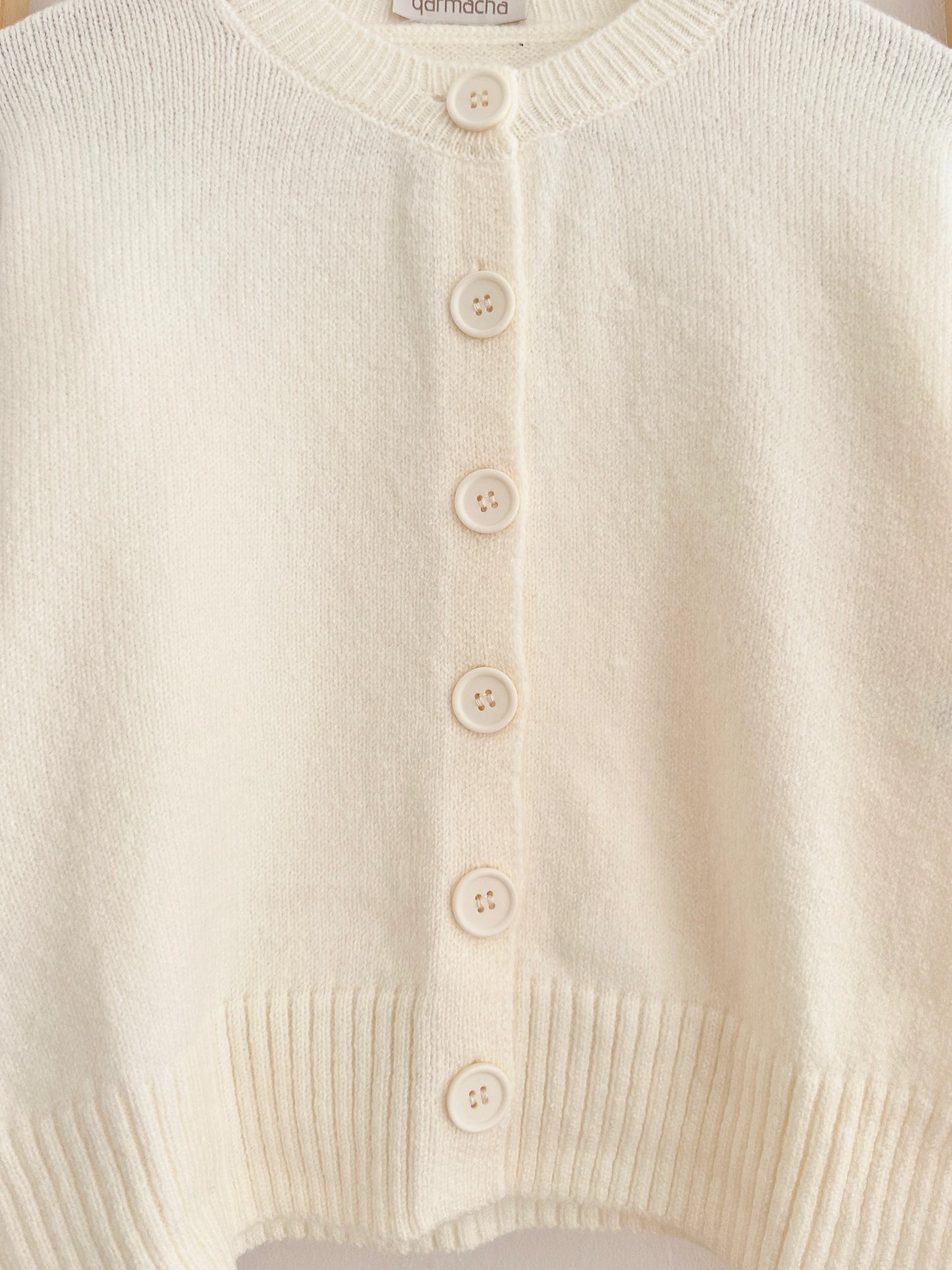Buttoned Ribbed Cardigan