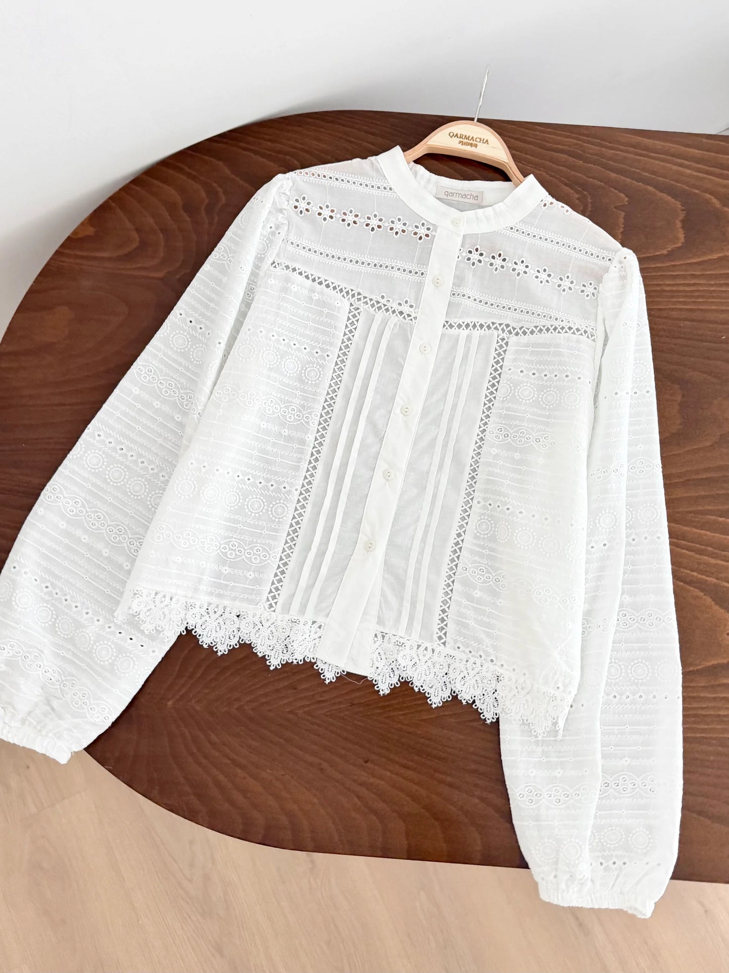 Mini Scalloped Floral Shirt