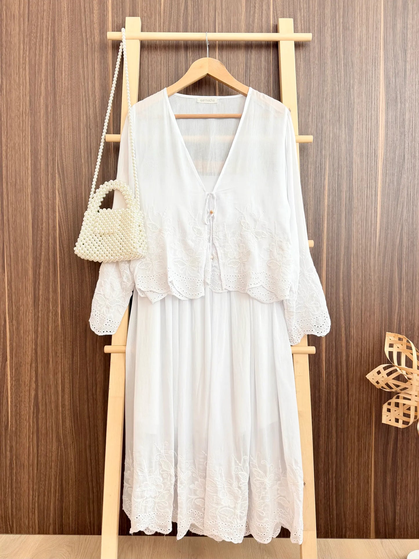 Voile Embroidered Skirted Set