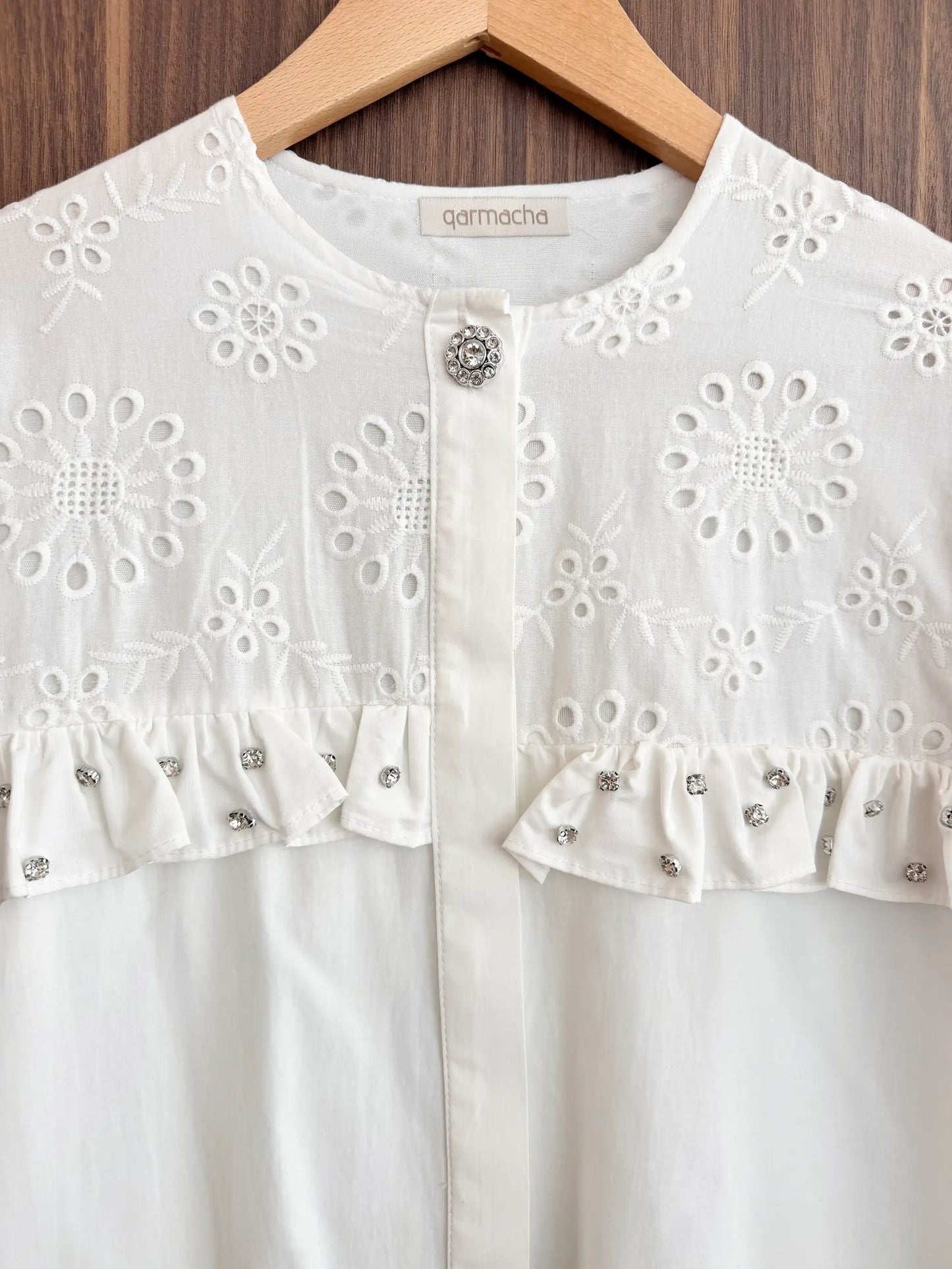 Ruffle Detail Tunic Shirt