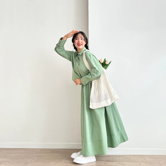 Thin Crop Shirt & Skirt Set