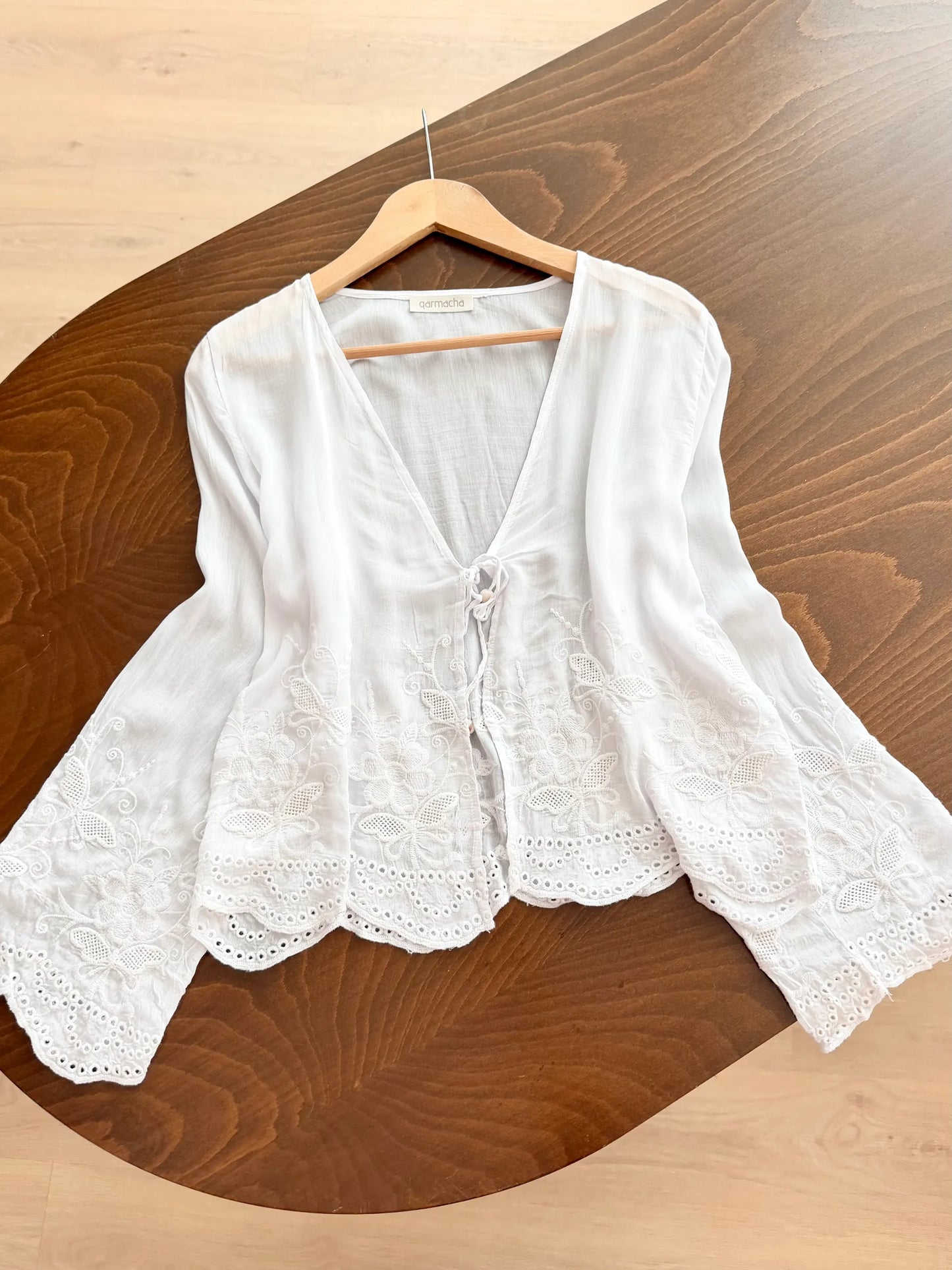 Voile Embroidered Skirted Set