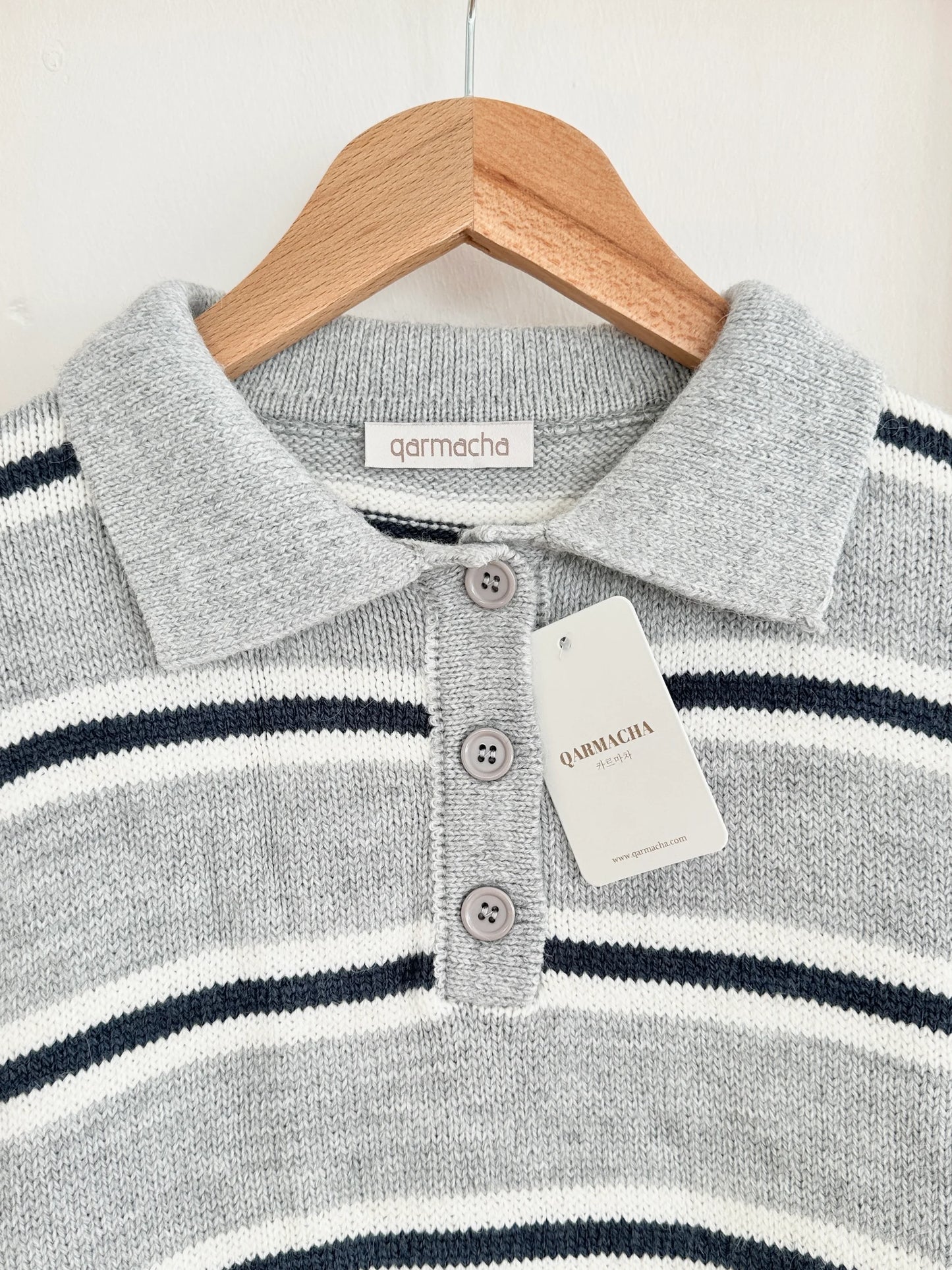 Polo Neck Striped Sweater