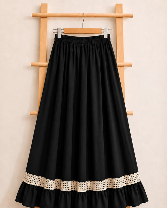 Skirt Ucu Scalloped Flared Skirt