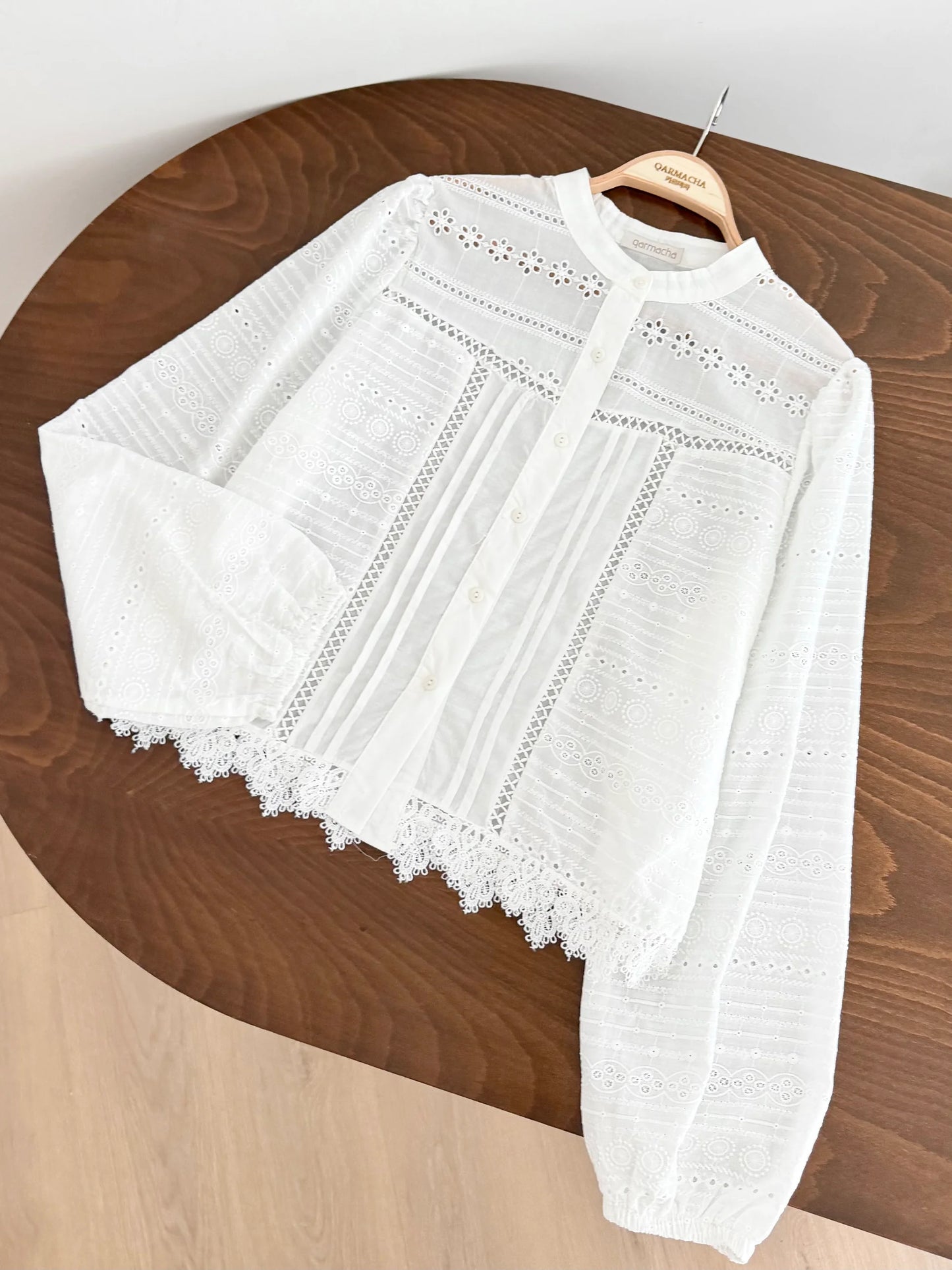 Mini Scalloped Floral Shirt