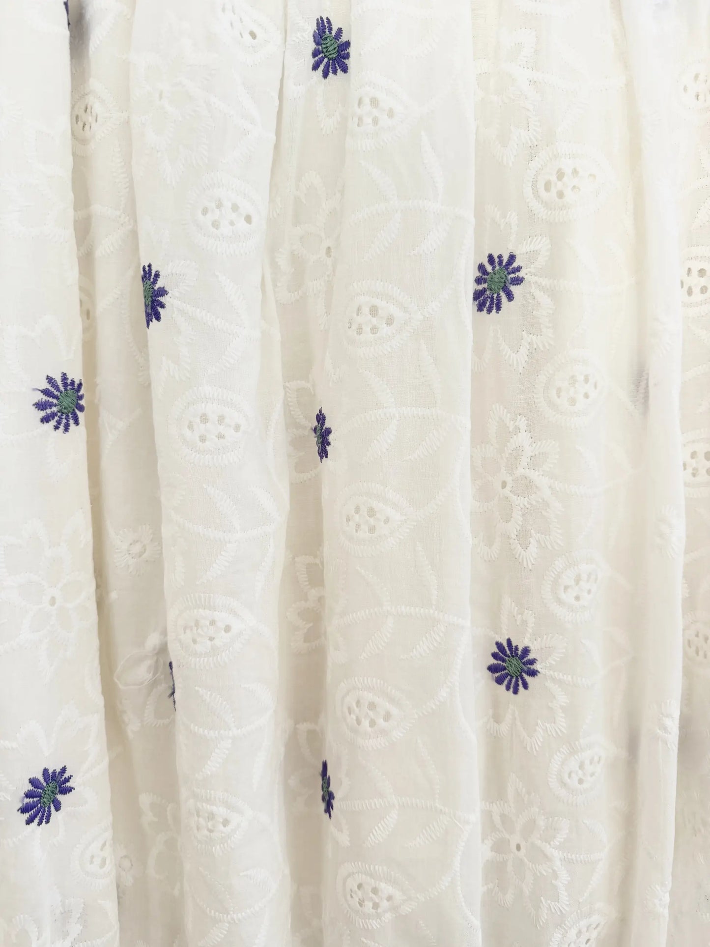 Scalloped Floral Detail Ruffled Skirt