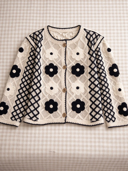 Daisy Detail Tok Cardigan