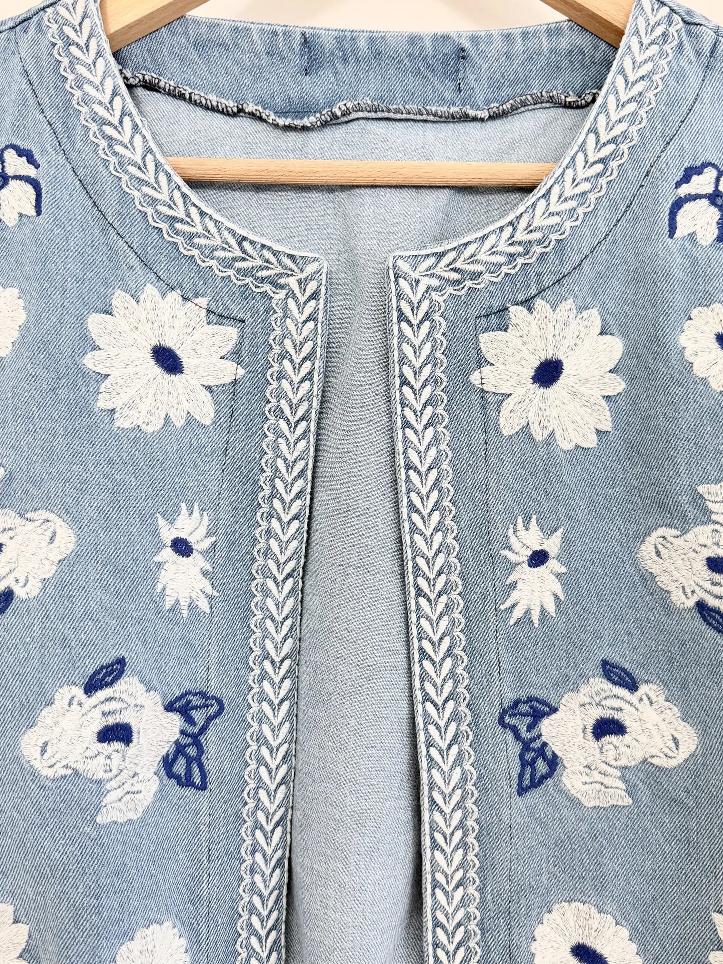 Daisy Embroidered Denim Jacket